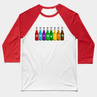 Zombie Perks Lined Up on Red Baseball T-Shirt